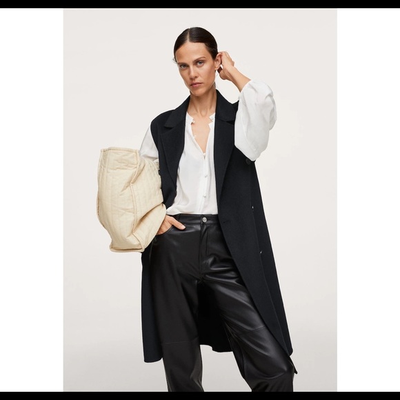 Mango Handmade Wool Blend Gilet Coat Vest 40” - Picture 2 of 8